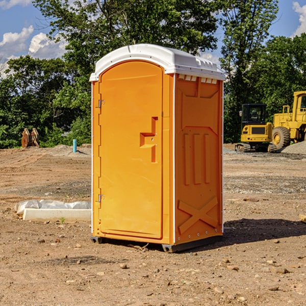 how often are the porta potties cleaned and serviced during a rental period in Port Royal